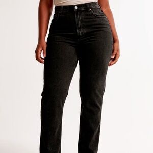 Abercrombie Curve Love Ultra High Rise Ankle Straight Jean